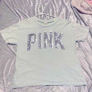 VS PINK XS BLING FLOWY TOP